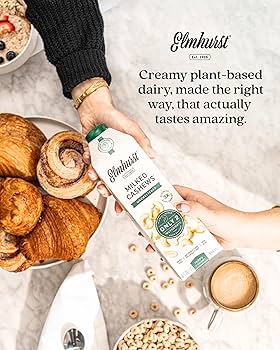 Amazon.com: Elmhurst 1925 Cashew Milk Unsweetened - 32 Ounce